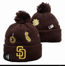 San Diego Padres Pom Winter Hat Adult Fits All - £19.11 GBP