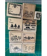 Stampin up Christmas Gift Tags Rubber Stamp Set - $260.97 MXN