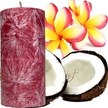 Coconut Frangipani Scented Palm Wax Pillar Candle - £20.09 GBP+
