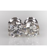 Atemberaubend 2.10 Karat Rund Diamant Ohrstecker Ohrringe 14k Weiss Gold... - $17,385.29 CAD