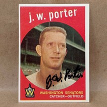1959 Topps #246 J.W. Porter SIGNED Autograph Washington Senators Card - £3.88 GBP