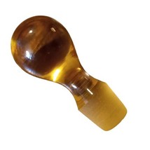 Vtg Glass Amber Gold Decanter Cruet Plug Lid Stopper Replacement Part ONLY 2.75L - £15.41 GBP