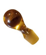 Vtg Glass Amber Gold Decanter Cruet Plug Lid Stopper Replacement Part ON... - £15.44 GBP