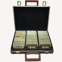 Vtg LDS Covenant Recordings Audio Cassette Tapes BOM D&amp;C Pearl Briefcase W/ Key - £54.98 GBP