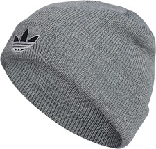 adidas Originals Unisex-Adult Sunday Gray/Black Logo Cuff Beanie Hat OS - $16.83