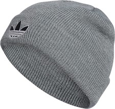 adidas Originals Unisex-Adult Sunday Gray/Black Logo Cuff Beanie Hat OS - £12.73 GBP