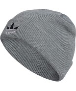 adidas Originals Unisex-Adult Sunday Gray/Black Logo Cuff Beanie Hat OS - £13.18 GBP
