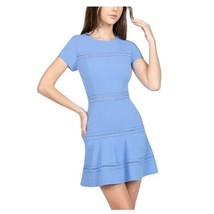 B Darlin Junior 11/12 Periwinkle Blue Lace Trim Fit Flare Dress NWT BF87 - £23.29 GBP