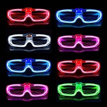 25 Packs LED Glasses Mardi Gras Party Supplies 5 Neon Colors 3 Light Mod... - £38.49 GBP