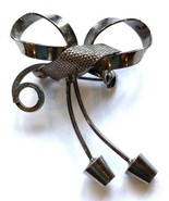 Vintage Silver-Tone Bow Brooch Pin - $7.59