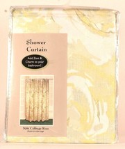 1 Ct Ricardo Trading Cabbage Rose 70&quot; X 72&quot; Sage Shower Curtain 100% Polyester - £17.57 GBP
