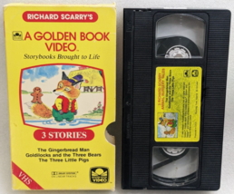 Richard Scarry 3 Stories Gingerbread Man, Goldilocks Bears, Pigs (VHS, 1985) - £10.22 GBP