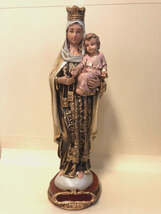 Our Lady of Mount Carmel 9" Statue, New from Colombia #L007 - $1,099.72 MXN