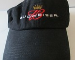 NEW Black Budweiser Capital B with Crown Adjustable Ball Cap 100% Cotton - £11.68 GBP