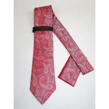 Mens Steven Land 100% Woven Silk Big Knot Tie and Hankie Set BW2436-05 Red image 3