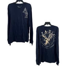 American Eagle Navy Long Sleeve Logo Tee Size XL - £16.74 GBP