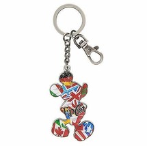 Theme Parks Disney Key Chain Epcot Mickey Flags Silhouette New - £23.34 GBP