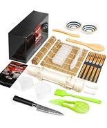 Delamu Sushi Making Kit 22 in 1 Sushi Maker Bazooker Roller Kit with Bam... - £23.62 GBP