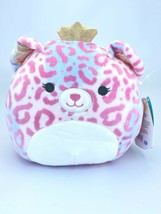 Squishmallow Brandi 8&quot; Pink Cheetah Cat 2021 KellyToy Plush - £13.73 GBP