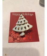 Christmas Tree Pin Brooch Gorgeous Sapphire Color Crystal Ships N 24h - $25.15
