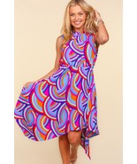 Haptics Full Size Mock Neck Sleeveless Printed Dress - €38,35 EUR