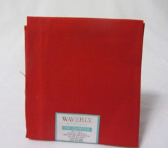 FAT QUARTER WAVERLY INSPIRATIONS SOLID POPPY RED PLAIN DESIGN 100% COTTO... - $2.99