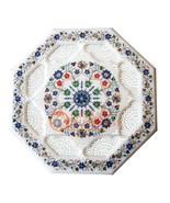 24&quot; Modern Marble Coffee Center Top Table Filigree Marquetry Inlaid Deco... - $2,066.39 CAD