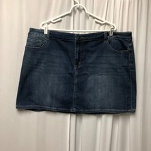 N62 Jean Skirt Womens Size 22W Blue Denim Mini Casual Party - $16.65