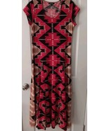 Ralph Lauren BLACK LABEL Maxi Dress Ladies L Southwest Aztec Cotton Knit... - £51.27 GBP