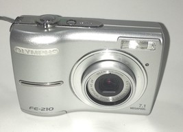 Olympus FE FE-210 7.1 MP Digital Camera Silver Parts Or Repair - $15.85
