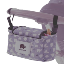 Baby Stroller Mummy Diaper Bag Organizer Waterproof Hanging Large Capacity Mauve - £14.11 GBP