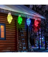 4Ct Twinkling Multicolor Led Jumbo C9 C7 Bulb Christmas Lights 12Ft. Wit... - $78.99