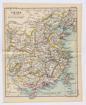 1912 Antique Map Of Eastern Chiina / Verso Canton Guangzhou Vicinity / Hong Kong - £28.37 GBP