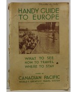 Handy Guide to Europe by Canadian Pacific - $15.99