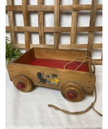 Vintage Wooden Toddler Cart. Right Time Toy By Childhood Interests. - £35.20 GBP
