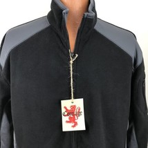 Courage Usa Micro Fleece 1/4 Zip Jacket Size XL Black Gray Long Sleeve - £31.85 GBP