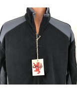 Courage Usa Micro Fleece 1/4 Zip Jacket Size XL Black Gray Long Sleeve - £31.31 GBP