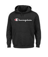 Classic Champion Logo Hoodie in Black Sz Small - $737.16 MXN