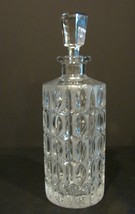 Round Cut Crystal Bourbon Decanter Russian Cut Design - £94.36 GBP