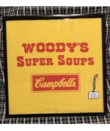 WOODY’S SUPER SOUPS “CAMPBELL’S&quot; COLLECTOR ADVERTSNG T-SHIRT BLACK SQUAR... - £13.92 GBP