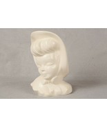 RARE Off White Head Vase Lady in Bonnet 6 3/4&quot; Height Vintage - €22,89 EUR