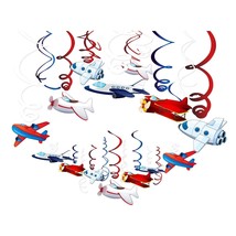 Airplane Hanging Swirl Decoration Airplane Ceiling Streamer Decoration For Kids  - £16.46 GBP