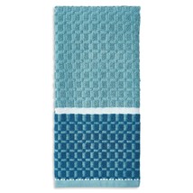 Siena Teal Blue Kitchen Towels Absorbent Cotton Contrasting Light Border... - £13.67 GBP