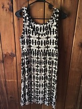 Kenar Sundress Black Tie Dye Size L Sleeveless Knee Length Beach Boho Ca... - £9.85 GBP