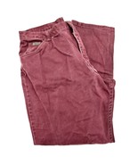 Wrangler Pants Women&#39;s 18 x 30 Maroon Denim 5 Pocket Zip Button Closure - £12.72 GBP