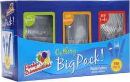 Plastic 300 Count Cutlery Combo Box Clear Combo Box Clear 300 Count - £27.52 GBP