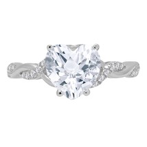 3.0CT Cuore Finto Diamanti Fidanzamento Contorto Solitario Ring 14k Placcato Oro - £188.15 GBP