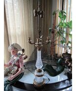 Banquet Lamp Bronze And Crystal Cut, 2 Lights, 4 Candle Holders - $209.88