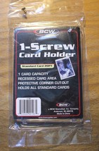 1 - Screw Card Holder - New - BCW - Recessed Card Area - Protective Display - £6.24 GBP