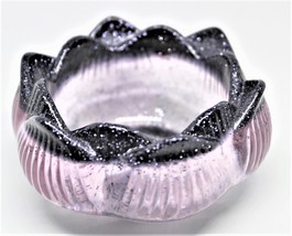 Pale lavender &amp; black Lotus mini bowl, Resin smudge bowl, Hanging tea light - £6.39 GBP+